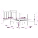 vidaXL Cadre de lit sans matelas 120x200 cm bois massif