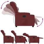 vidaXL Fauteuil inclinable Rouge bordeaux Similicuir
