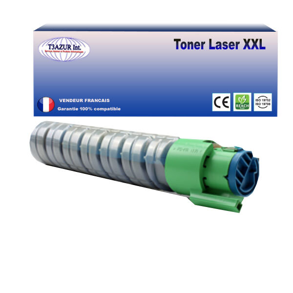 Toner compatible avec ricoh aficio spc410dn  spc411dn  spc420dn  type 245 remplace ricoh 888315 -cyan -15 000 pages - t3azur