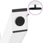 vidaXL Pieds de table à manger en forme de X 2 pièces blanc 70 x (72-73) cm acier