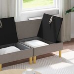 vidaXL Canapé modulaire avec rangement 4 Pièces Taupe Tissu