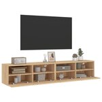 vidaXL Meubles TV muraux 2 Pièces chêne sonoma 80x30x30cm bois ingénierie