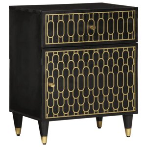 vidaXL Table de chevet 50x33x60 cm bois de manguier massif