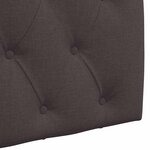 vidaXL Tête de lit suspendue Marron foncé Tissu