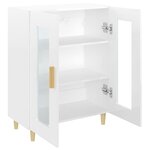 vidaXL Buffet Blanc brillant 69 5x34x90 cm Bois d'ingénierie