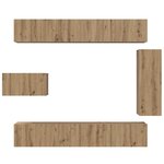 vidaXL Ensemble meuble TV 8 Pièces chêne artisanal 30 5 x 30 x 90 cm
