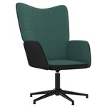 vidaXL Chaise de relaxation Vert foncé Velours et PVC