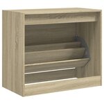 vidaXL Armoire à chaussures chêne sonoma 80x42x69 cm bois d'ingénierie