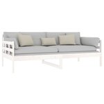 vidaXL Lit de jour Blanc Bois massif de pin 90x190 cm