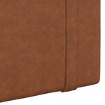 vidaXL Tête de lit suspendue Avec lumière LED Marron PU antique
