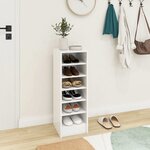 vidaXL Armoire à chaussures Blanc 31 5x35x90 cm Bois d'ingénierie