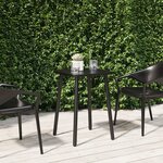 vidaXL Table de jardin anthracite 50x50x71 cm acier