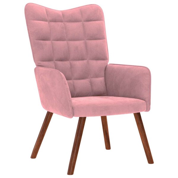 vidaXL Chaise de relaxation Rose Velours