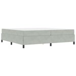 vidaXL Cadre de lit avec matelas Gris clair 200 x 200 cm tissu