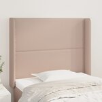 vidaXL Tête de lit avec oreilles Cappuccino 103x16x118/128 cm
