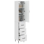 vidaXL Ensemble de Meubles 2 Pièces Blanc brillant 33 x 34 5 x 90 cm