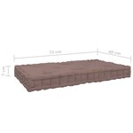 vidaXL Coussins de plancher de palette 6 Pièces Taupe Coton