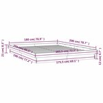 vidaXL Cadre de lit à LED sans matelas blanc bois massif