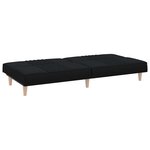 vidaXL Canapé-lit noir tissu