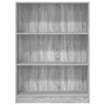 vidaXL Bibliothèque sonoma gris 80x24x109 cm bois d'ingénierie
