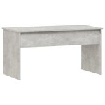 vidaXL Table basse gris béton 102x50 5x52 5 cm bois d'ingénierie