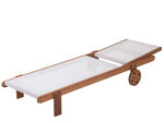 Bain de soleil en bois exotique "saïgon" - maple - ecru - lot de 2