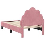 vidaXL Cadre de lit pour tout-petit avec tête de lit Rose 70 x 140 cm