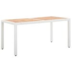vidaXL Salon de jardin 7 Pièces résine tressée blanc