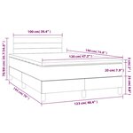 vidaXL Sommier à lattes de lit avec matelas vert foncé 120x190 cm