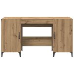 vidaXL Bureau Chêne artisan 140 x 50 x 75 cm Bois d'ingénierie