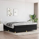 vidaXL Cadre de Lit Noir 200x200 cm Tissu