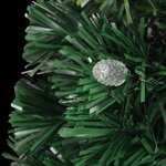 vidaXL Arbre de Noël pré-éclairé avec support 210 cm fibre optique