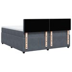 vidaXL Sommier à lattes de lit et matelas Gris foncé 180x200cm Velours