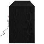 vidaXL Meuble TV avec tiroir Noir 182 x 34 x 50 cm Bois d'ingénierie