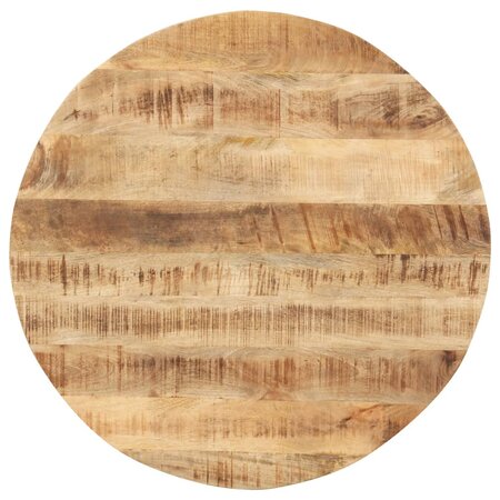 vidaXL Dessus de table Bois de manguier solide Rond 15-16 mm 80 cm