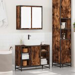 vidaXL Ensemble de meubles de salle de bain 2 Pièces Chêne fumé