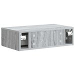 vidaXL Table d'appoint murale Sonoma gris 59 x 34 5 x 17 cm