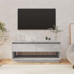 vidaXL Meuble TV Gris béton 102x41x44 cm Aggloméré