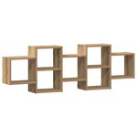 vidaXL Étagère murale chêne artisanal 129x18x42 cm bois d'ingénierie