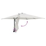 vidaXL Parasol de jardin Couleur sable 248.5 x 247.5 x 160 cm tissu