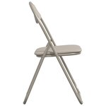 vidaXL Chaise pliante 8 pc Simili cuir Sable 48 x 43 5 x 81 cm