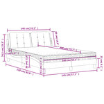 vidaXL Lit avec matelas gris 140x200 cm similicuir