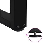 vidaXL Pieds de table basse en forme de V  2 pièces  noir  50 x (42-43 3) cm  acier