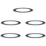 vidaXL Anneau Arboricole Plat 5 Pièces Anthracite Ø90/120 cm en Acier