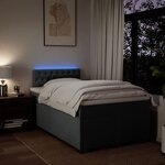 vidaXL Sommier à lattes de lit avec matelas gris foncé 120x190cm tissu