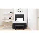 vidaXL Lit à ressorts avec matelas Noir 120 x 200 cm Velours