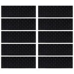 vidaXL Marches d'escalier 10 Pièces 25x75 cm caoutchouc