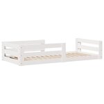 vidaXL Cadre de lit sans matelas blanc 80x160 cm bois massif de pin