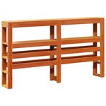 vidaXL Cadre de lit sans matelas cire marron 135x190cm bois pin massif