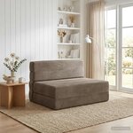 vidaXL Canapé-lit pliable Gris clair 70 x 72 x 60 cm Tissu
